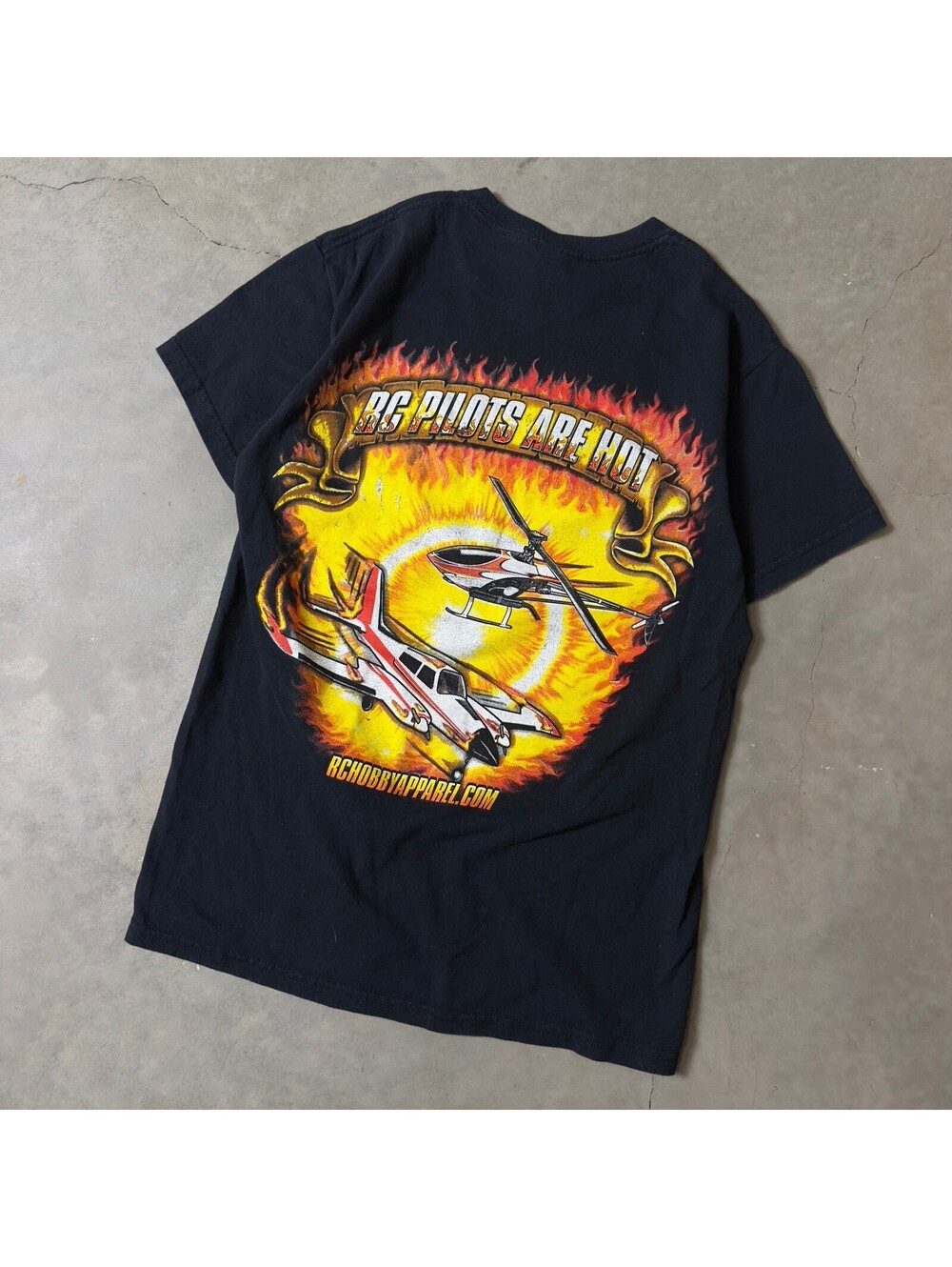 Gildan RC Pilots Are Hot Graphic T-Shirt Mens S Black